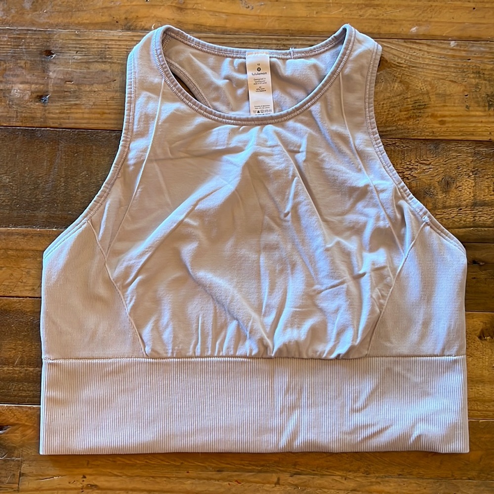 Lululemon high neck long line sports bra